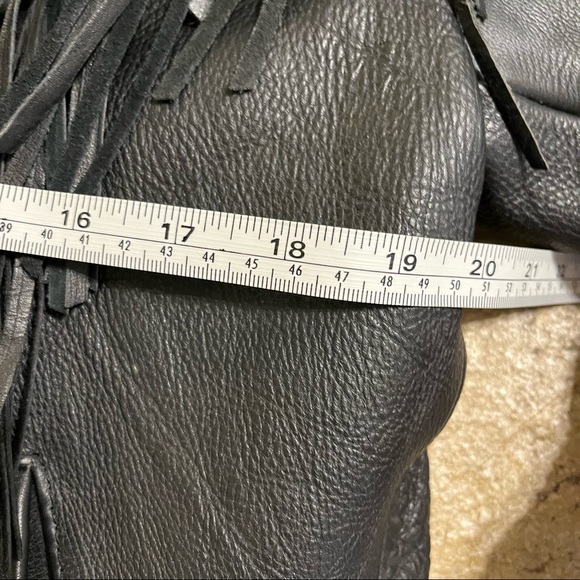 SHAF Leather Collections Black Fringe Purple Roses Jacket Iron Horse 96 Size XXL - Picture 9 of 16